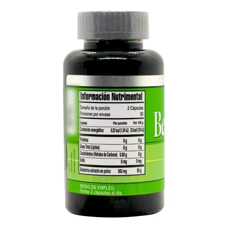 Berberina 60 Capsulas Sanabi Sin Sabor