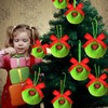 Chewarelly 6 Pack Lime Green Furry Christmas Ball Ornaments with