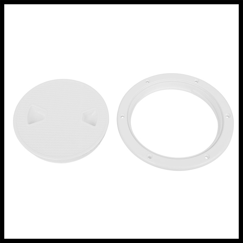 Hihaha 6" Boat White Circular Inspection Hatch Deck with Detachable