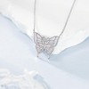 CUPENDA Butterfly Necklace for Women Sterling Silver Opal Butterfly Pendent