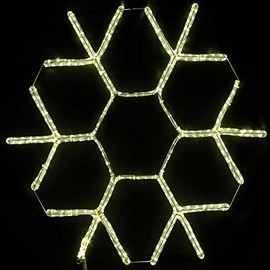 Novelty Lights 36" Christmas Snowflake LED Rope Light Sculpture, Warm White
