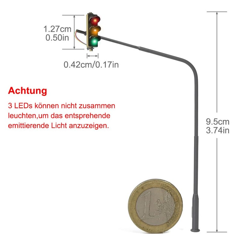 Evemodel Set of 2 Track H0 1:87 Right Traffic Light