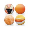 4 x Round Art Deco Coasters - Orange Agate Marble