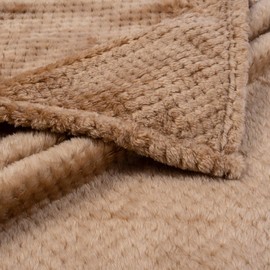 Dog Blanket or Cat Blanket or Pet Blanket, Warm Soft Fuzzy Blankets for Puppy, Small, Medium, Large Dogs or Kitten, Cats, Plush Fleece Throws for Bed, Couch, Sofa, Travel (L/40" x 48", Light Brown)