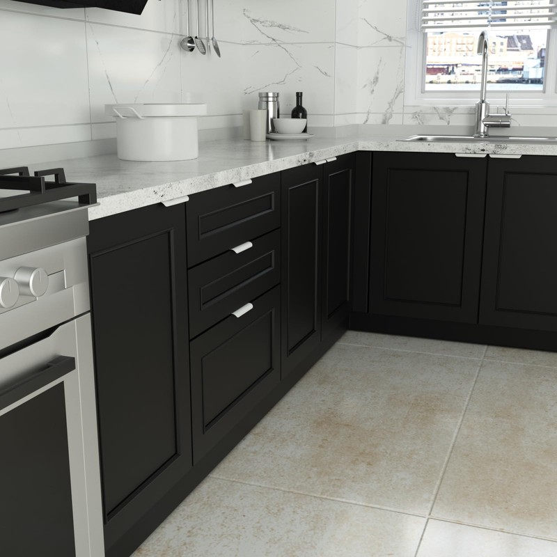 Goldenwarm 10 Pack Kitchen Cabinet Handles 3 Inch White Finger