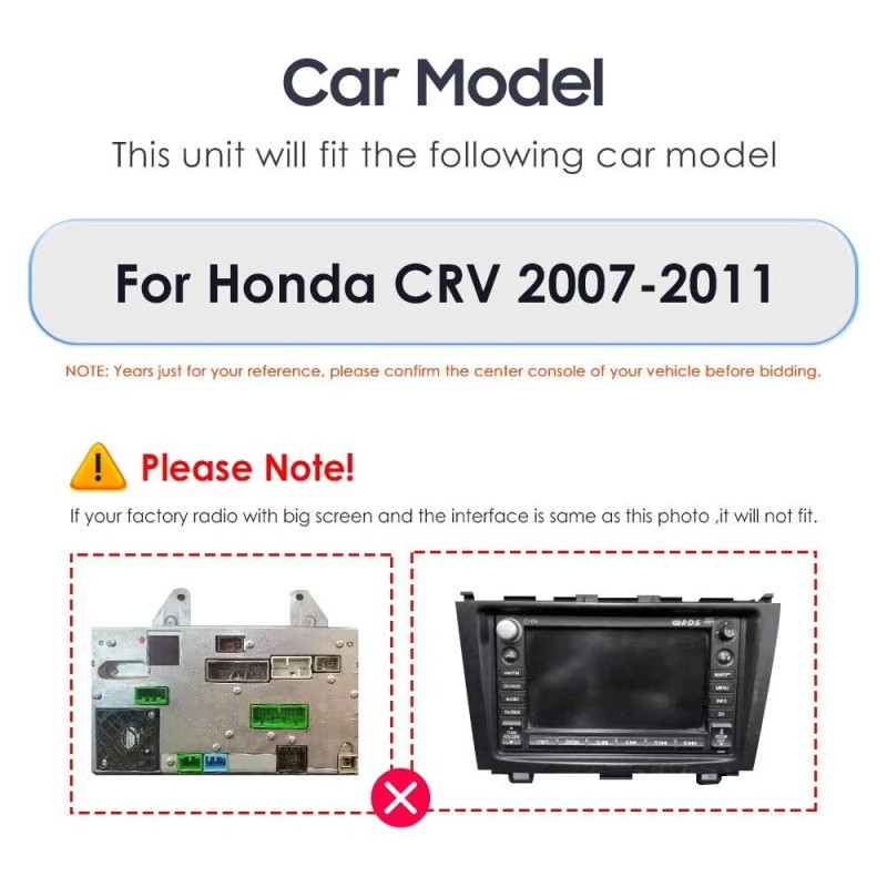 Fortdows For Honda CRV 2007-2011 Carplay Android 12 Car Stereo