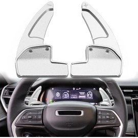 for Jeep Grand Cherokee/Grand Cherokee 4xe(2022-2025), Grand Cherokee L(2021-2025) Dodge Charger Daytona(2024-2025) Steering Wheel Shift Paddle Extension Auto Accessories (Silver)