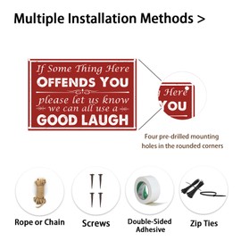 "If something here offends you", let us know and we can all laugh heartily. Metal Logo Bar Dormitory Living Room Wall Decoration 20 x 30 cm (2348)