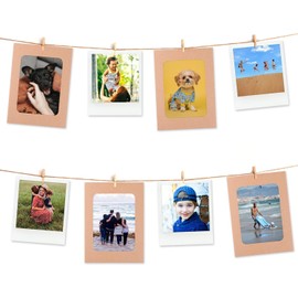 Maxi-Solutions 50 pcs 3.5cm Mini Wooden Pegs and 1000cm Jute Twine String - Stylish Way of Hanging Photos - Christmas/New Born/Birthday/Anniversary Card Holder, Great Arts & Crafts Gifts