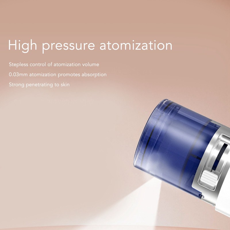 Facial Oxygen Injector Blue Lighting Moisturizing High Pressure Handheld Face