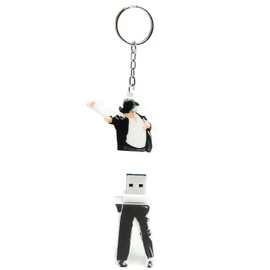 Michael Jackson USB 3.0 32GB & Key Ring Michael Jackson Pendrive 3.0 The Essential Michael Jackson Gadget Flash Drive Pen Drive High Speed SuperSpeed