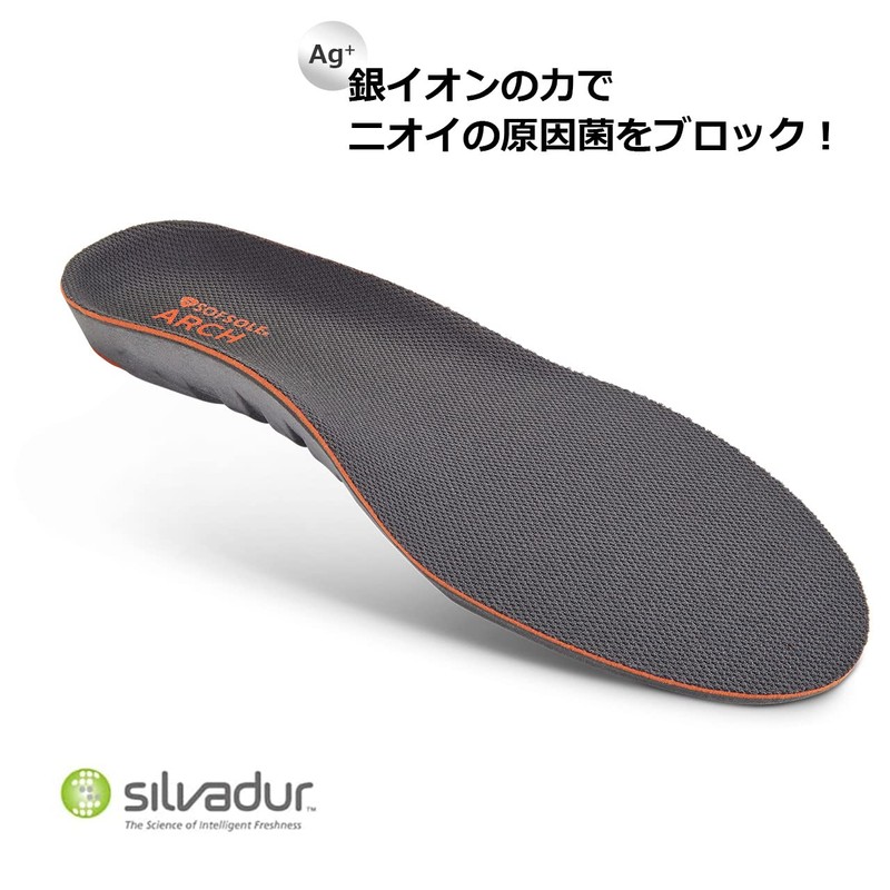 [Sofsole] Arch (Shock Absorption, Arch Support), Arch Gray, M 9.6