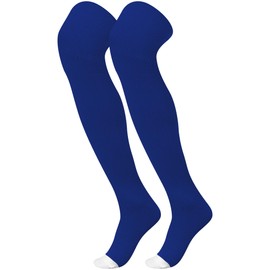 ShinyMatch High Football Socks Prosport Multiple Sizes over the Knee Baseball Socks Extra Long for Youth Women and Men(M,Royal)