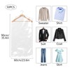 50 Pack Plastic Clothes Covers Protector Bags 23.6× 35.4 inches