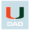 Craftique Miami Decal (ORG/GRN U DAD Decal (5''), 5 in)