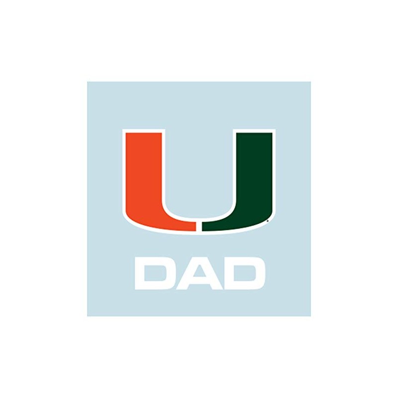 Craftique Miami Decal (ORG/GRN U DAD Decal (5''), 5 in)