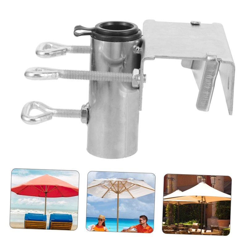 KONTONTY Deck Umbrella Mount Heavy Duty Parasol Fixing Clamp Garden