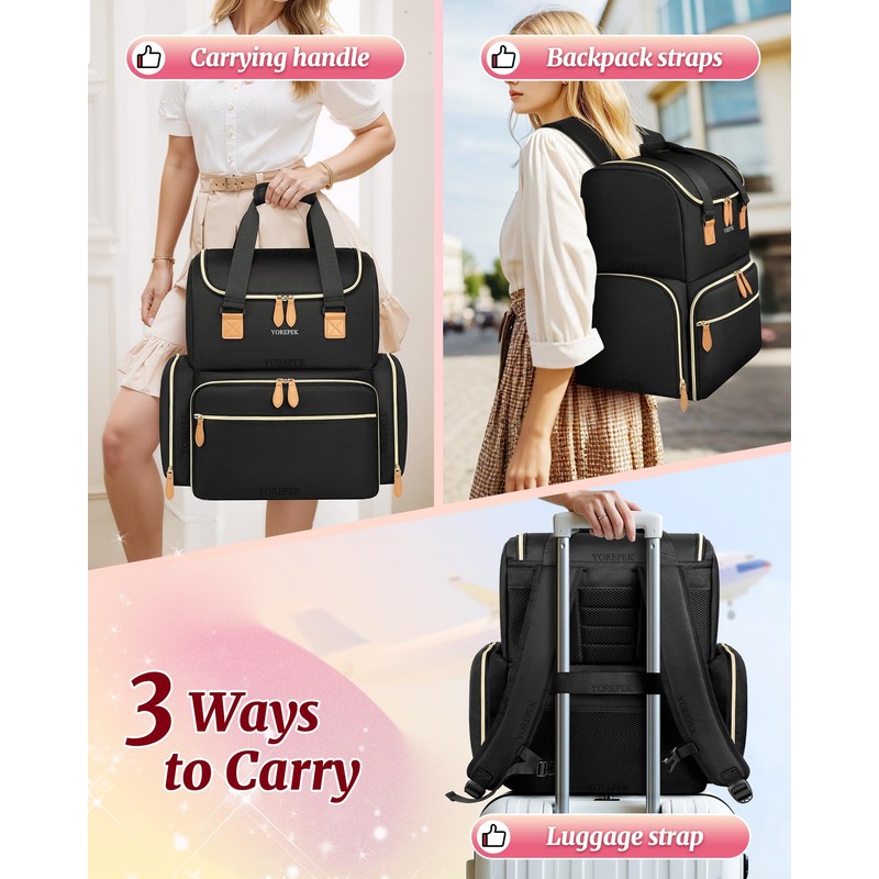 YOREPEK Extra Large Nail Polish Organizer Case Backpack Holds 96