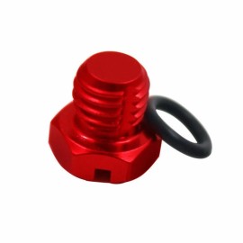 Unbranded for Duramax Air Bleeder Screw Fuel Filter Housing Aluminum 513081100 Red