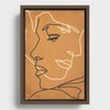 Society6 Abstract Face 15 by Thingdesign-Framed Canvas (Walnut - 8