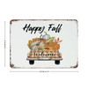 Happy Fall Funny Novelty Metal Signs Outdoor Country House Signs