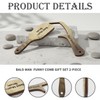 Lotsdonxia 2 Pieces Wooden Bald Man Comb Joke Set, Hairless