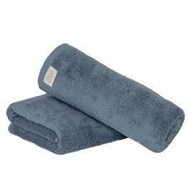 Kenkyujo Towels Volume Rich #003 Bath Towel, Set of 2, Fluffy, Hotel Specifications, Rapid Absorption, 100% Cotton, Durable, Less Shedding, Available in 10 Colors, Japanese Technology, Smoky Blue
