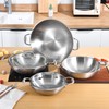 LOLYKITCH 14.5 Inch Tri-Ply Stainless Steel Chef's Wok Pan,Deep Stir-Fry