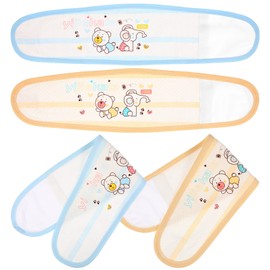Healifty Baby Belly Button Band 4 Pcs Infant Belly Bands Umbilical Cord Navel Belt for Baby Infant (Random Color)