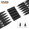 GPLMQ Black Drawing Pens, 12 Pack Felt Tip Markers for