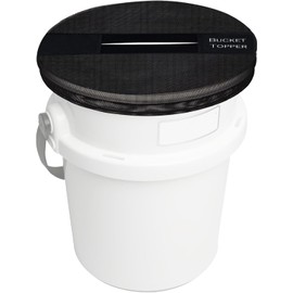 Mesh 5 Gallon Bucket Lid (1 Pack), Compatible with YETI Loadout Bucket & Standard Pails, Boat Trash Can Top Cover for Fishing, Bait & Outdoor Gear Storage Accessories, Black