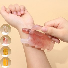 Gua Sha Handle Gua Sha Trapezius Calf Scalp Massage Acupressure [Individual OPP packaging] 03.Gold 3ea