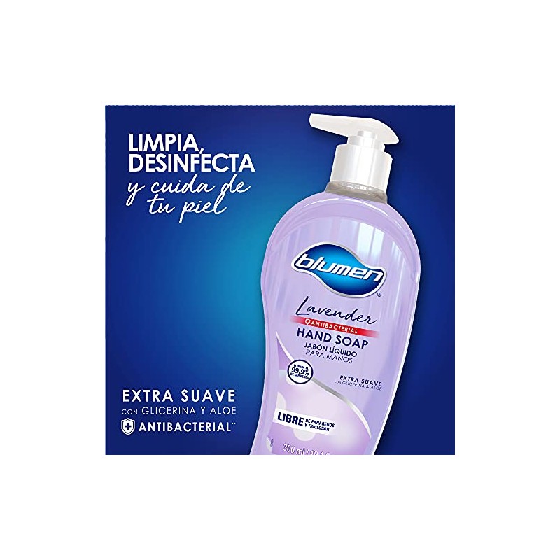 BLUMEN Jabon Liquido Antibacterial Lavender, color , 1 count, pack