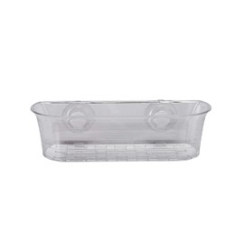Croydex PA120632 Press 'N' Lock Suction Fit Long Basket, Silver