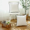 LIGICKY Set of 2 White Velvet Throw Pillow Covers Modern