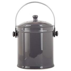 Natural Home 40629 Ceramic Compost Bin, Charcoal