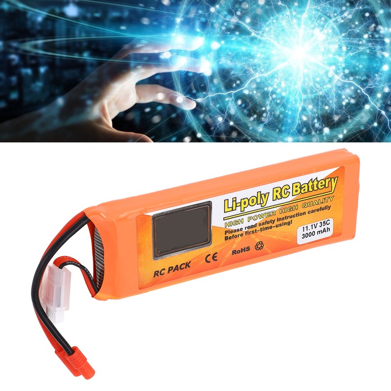 11.1V 3000mAh 35C Lithium Battery with Banana 3.0 Plug Long