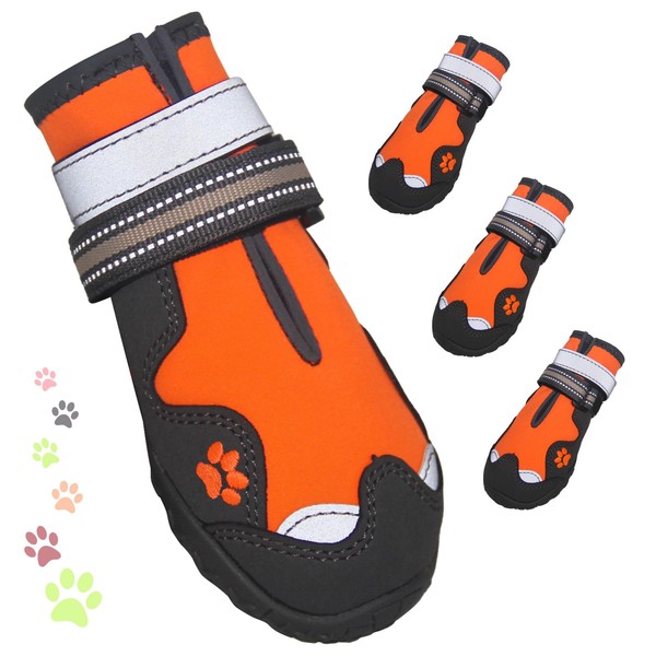 Dog Shoes, FISHOAKY Dog Shoes for Large Dogs, 360°Anti Slip