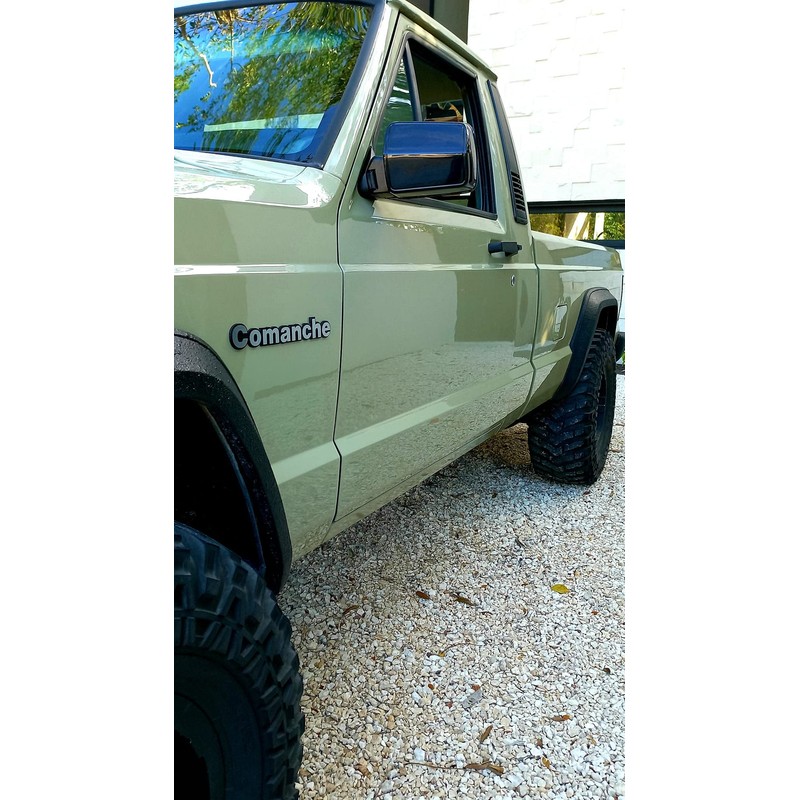 Jeep® Comanche MJ Side Badge kit, Round Letter Style 1988-1992-