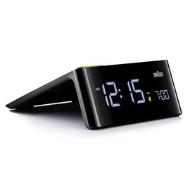 Braun BC16BEU Digital Alarm Clock with LCD Display, Snooze Button, Quick Set, Auto Adjust Display Brightness, Beep Alarm, Black