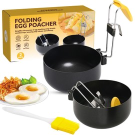 TZQFROCE Stainless Steel Egg Cooker Poached Egg Cooker Foldable Egg Cooker for Hanging Non-Stick Egg Poacher for Perfectly Boiled Eggs for Kitchen Tools