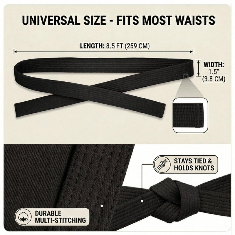 Karate Belt for Kids & Adults, Professional Martial Arts Rank
