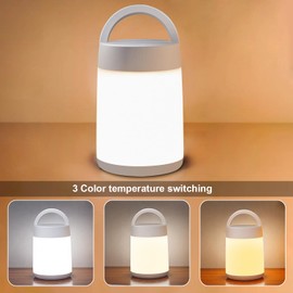 Lunar Panda Night Light Baby Remote Control for Nursing /Camping Light,Breastfeeding Light,200Hrs,Dimming,Kids Table Bedroom Night Lamp,Timer,Bedside Lamp Touch/Rechargeble/Portable/（White/Warm）