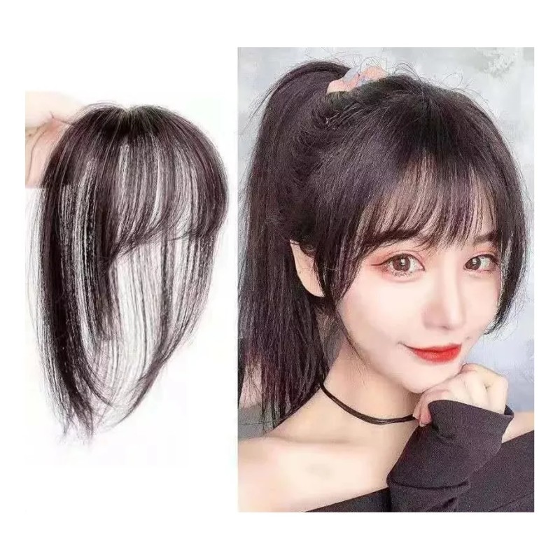 Flequillo Copete Postizo De Cabello Natural 3d Con Clip