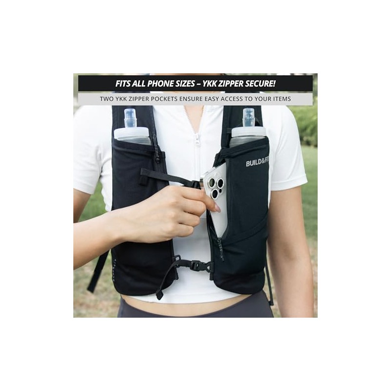 Build & Fitness LITEVEST Running Vest with 2 x 500