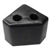 Herrajes Guerrero Pata Para Muebles Sala Triangular Plástico 5.7cm Negro