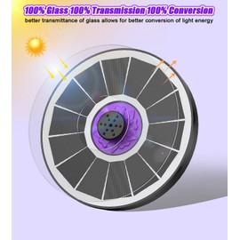 SZMP Solar Fountain 3.5W Bird Bath Fountains with Flower Upgraded Glass Panel, Solar Powered Water Fountain with 7 Nozzle & 4 Fixer, Solar Fountain Pump for Bird Bath, Garden, Pond, Pool (White)