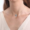 Evil Eye Necklace 14K Gold Filled Synthetic Blue Opal Pendant