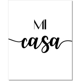 Mi Casa Es Su Casa Art Prints - Typography Wall Decor - Set of 2-11x14 - Unframed