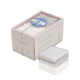 CBJAPAN Carari Hand Towels, Absorbent Microfiber, For Guests, 7.9 x 7.9 inches (20 x 20 cm), Pack of 10, Quickly Absorbs in the Gaps of the Fiber, Quick Drying, Marshmallow Texture, Fluffy Mochi, Your Hand Towel Set of 10